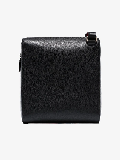 Shop Christian Louboutin Black Benech Reporter Spike Leather Bag