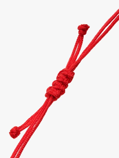 Yvonne Léon 18-karat Gold, Silk And Diamond Bracelet In 113 - Red