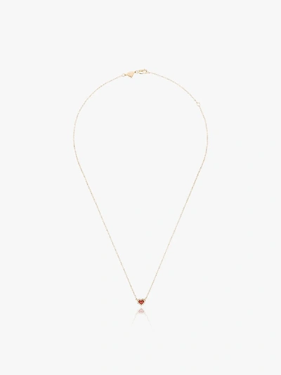 Shop Alison Lou 14k Yellow Gold Heart Diamond Necklace