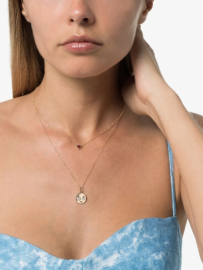 Shop Alison Lou 14k Yellow Gold Heart Diamond Necklace