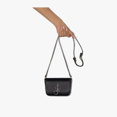 Shop Jw Anderson Black Nano Anchor Leather Cross Body Bag