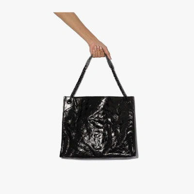 Shop Saint Laurent Niki Chain-trim Tote Bag In Black