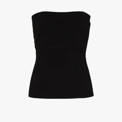 Shop Rick Owens Black Fitted Corset Top