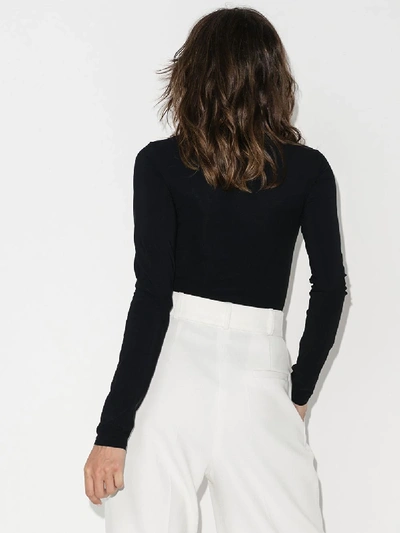 Alix Nyc Pearson Button-embellished Jersey Bodysuit In Black