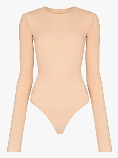 Shop Alix Nyc Leroy Long Sleeve Bodysuit In Neutrals