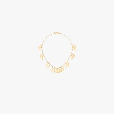 Shop Isabel Marant Gold Tone Leaf Chain Necklace