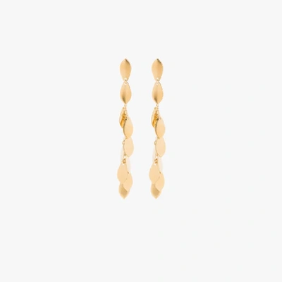 Shop Isabel Marant Gold Tone Leaf Drop Earrings