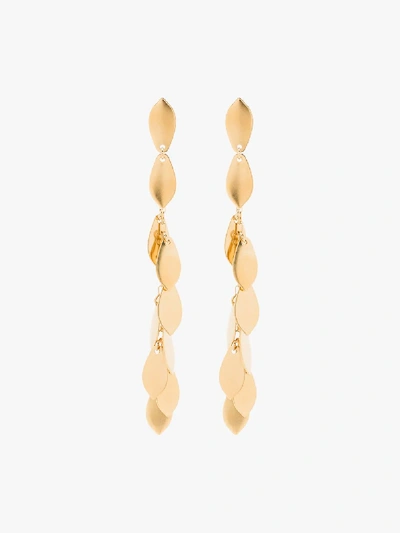 Shop Isabel Marant Gold Tone Leaf Drop Earrings
