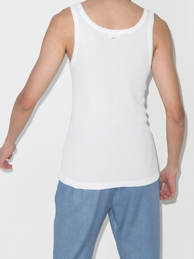 Shop Schiesser Frederick Ribbed Cotton Vest Set In White