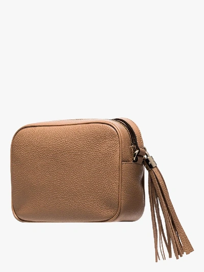 Shop Gucci Beige Soho Disco Leather Camera Bag In Neutrals