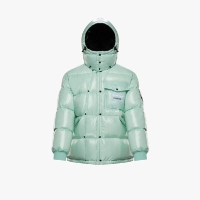 7 Moncler Fragment Anthemy Logo-appliquéd Quilted Nylon Hooded Down Jacket  In 807green