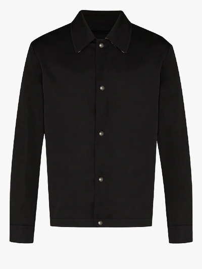 Shop Ferragamo Contrast Collar Jacket In Black
