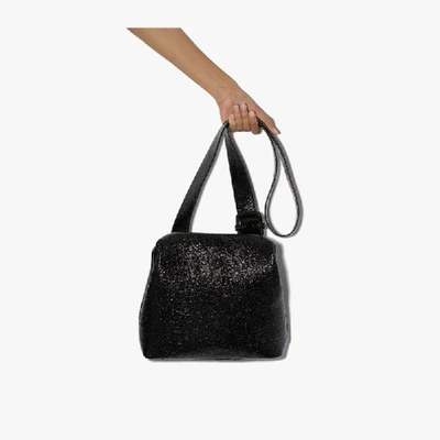 Shop Osoi Black Brot Wrinkled Leather Shoulder Bag