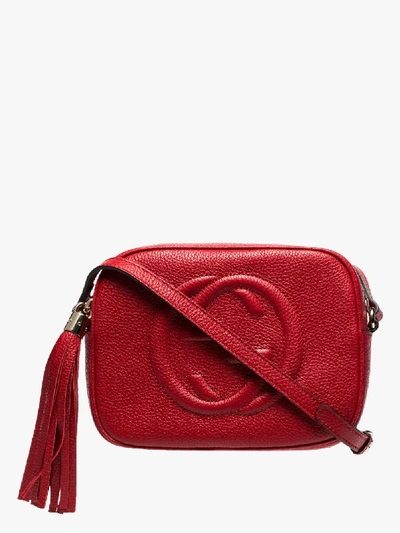 Shop Gucci Red Soho Leather Disco Bag