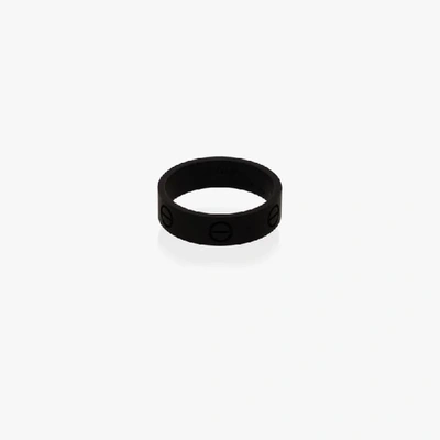 Shop Mad Paris Customised  18k Gold Cartier Love Ring In Black