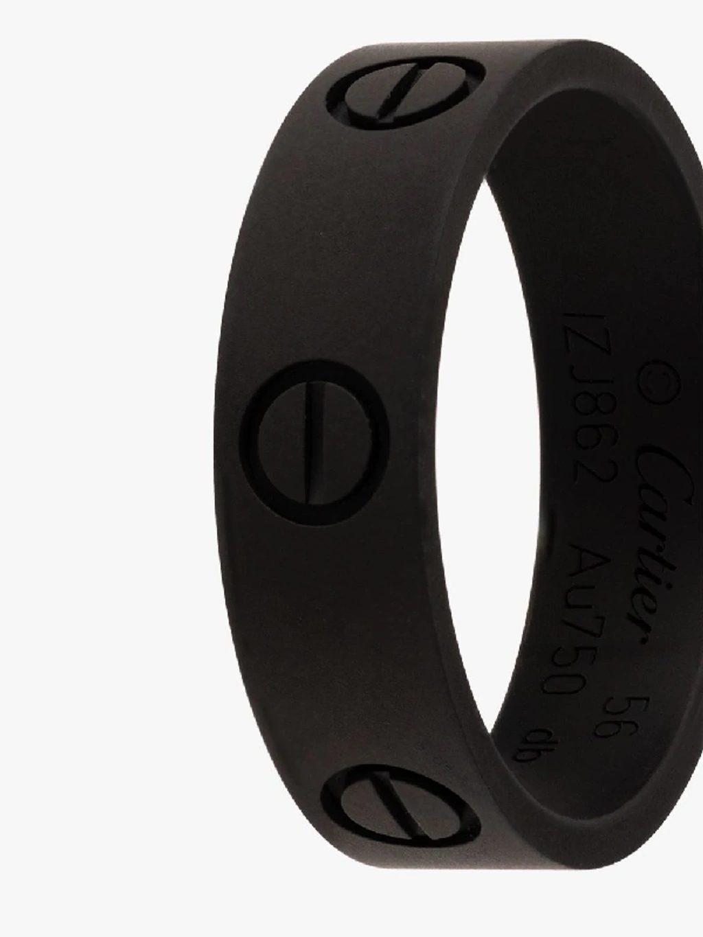 Mad Paris Customised 18kt Black Gold Cartier Love Ring ModeSens