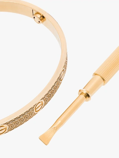 Shop Mad Paris Customised  18k Yellow Gold Cartier Love Bracelet