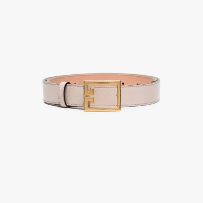 Shop Givenchy Neutral Gv3 Leather Belt In Neutrals