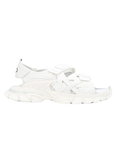 Shop Balenciaga Paneled Track Sandal White
