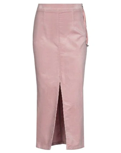 Shop Patrizia Pepe Midi Skirts In Pastel Pink