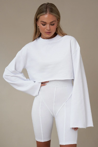 Shop Hanna Schönberg X Na-kd Cropped Sweater White