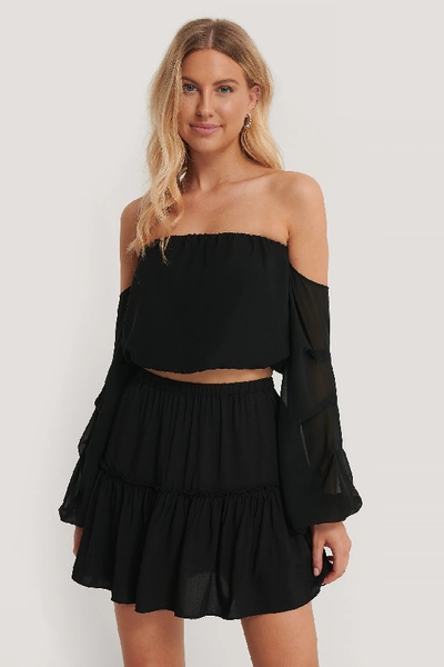 Shop Pamela X Na-kd Reborn Frill Mini Skirt - Black