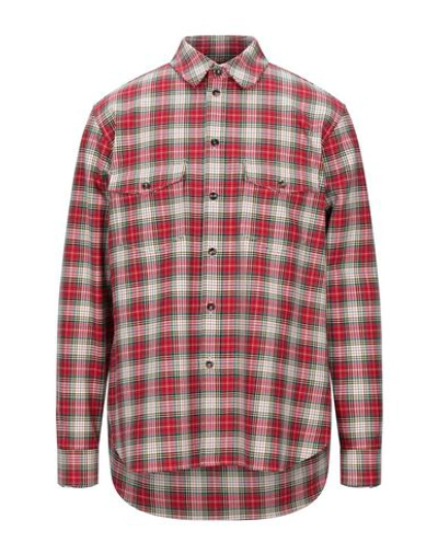 Shop Gucci Checked Shirt In Red