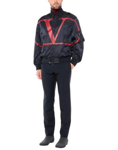 Shop Valentino Jackets In Dark Blue