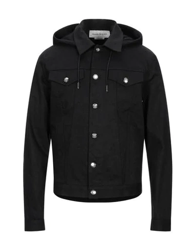 Shop Alexander Mcqueen Denim Jacket In Black