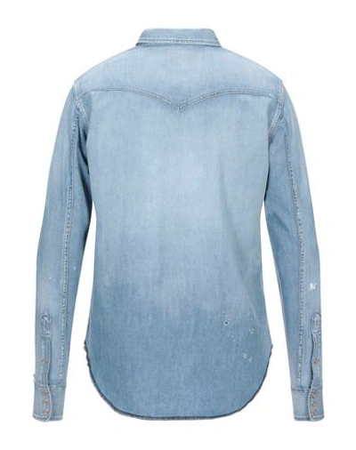 Shop Saint Laurent Denim Shirts In Blue