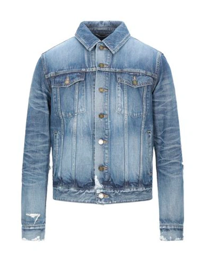 Shop Saint Laurent Denim Outerwear In Blue