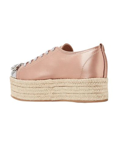 Shop Miu Miu Sneakers In Pale Pink