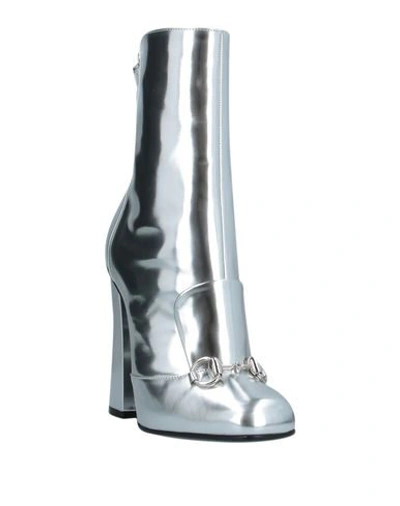 Shop Gucci Ankle Boot In Silver