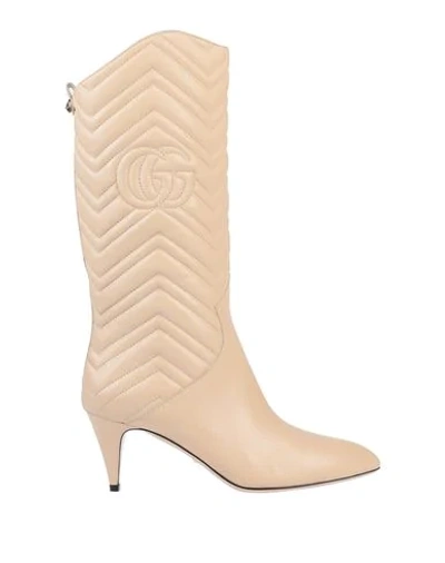 Shop Gucci Boots In Beige