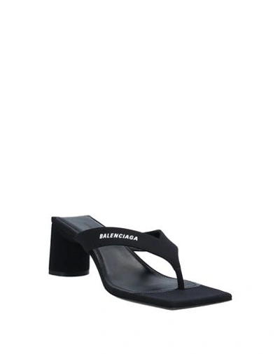 Shop Balenciaga Toe Strap Sandals In Black