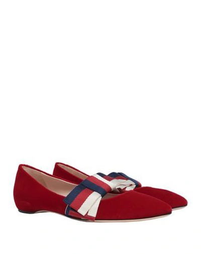 Shop Gucci Ballet Flats In Red