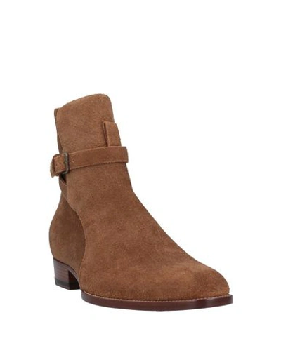 Shop Saint Laurent Boots In Camel