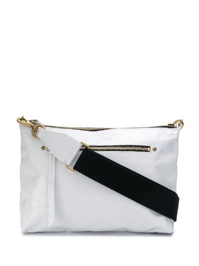 Shop Isabel Marant Nessah Leather Crossbody Bag In White