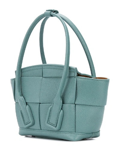 Shop Bottega Veneta Arco 29 Leather Handbag In Blue