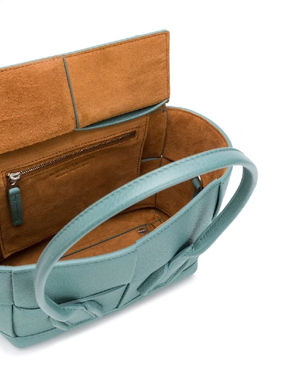 Shop Bottega Veneta Arco 29 Leather Handbag In Blue