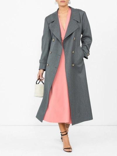 Shop Giulivaheritagecollection Christie Wool Trench Grey