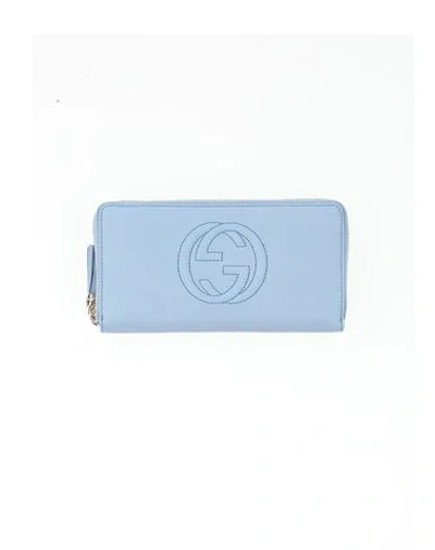 Shop Gucci Wallet In Sky Blue