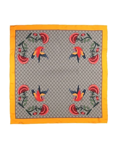 Shop Gucci Square Scarf In Orange