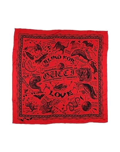 Shop Gucci Square Scarf In Red