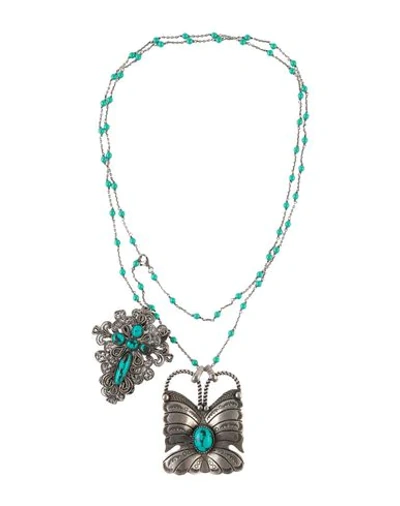 Shop Gucci Necklace In Turquoise