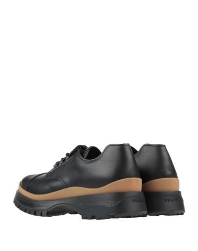 Shop Prada Lace-up Shoes In Black