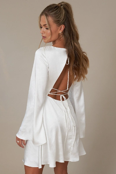 Shop Hanna Schönberg X Na-kd Open Back Flowy Dress - White