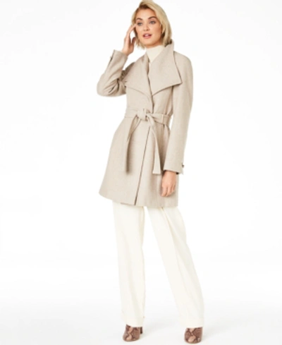 Shop Calvin Klein Belted Toggle Wrap Coat