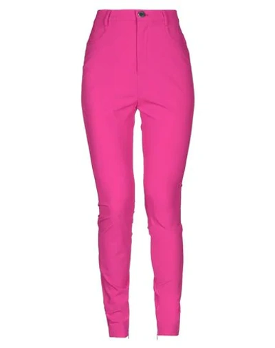 Shop Attico The  Woman Pants Fuchsia Size 4 Virgin Wool, Elastane In Pink