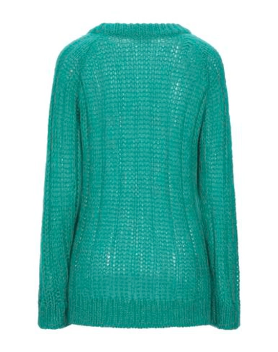 Shop Prada Sweater In Emerald Green